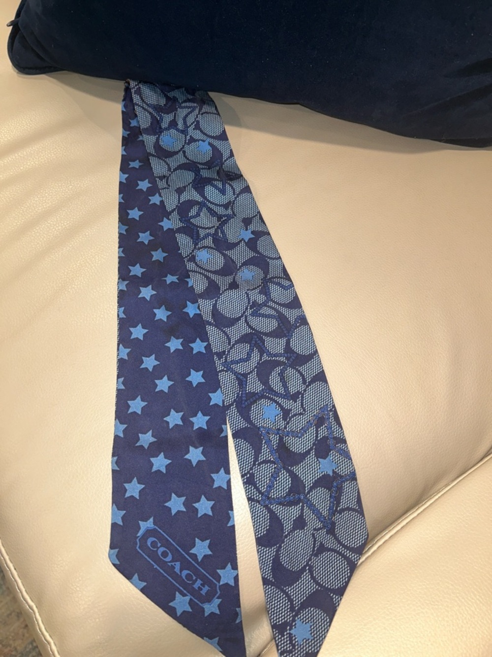 Coach Sequin Star Signature C Silk Scarf